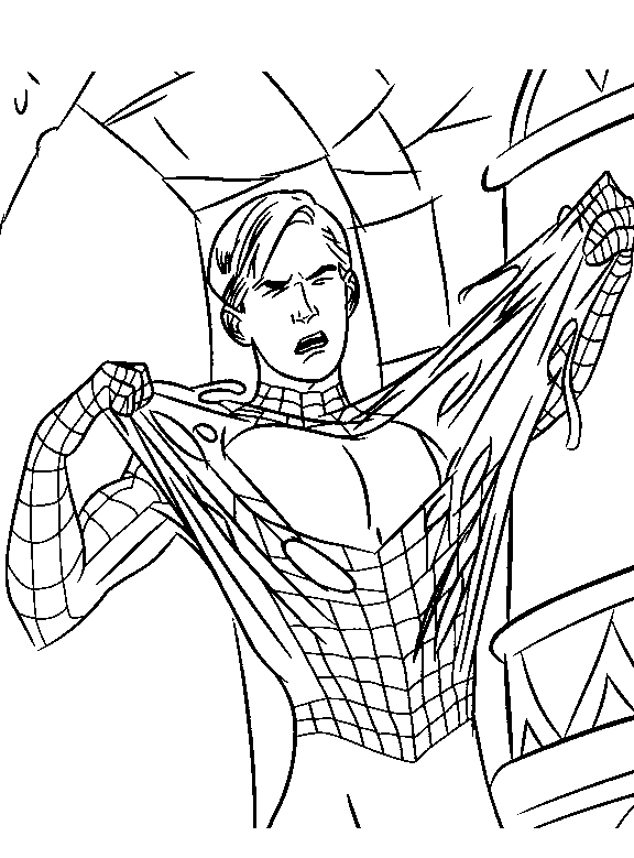Plansa de colorat cu Spiderman 17 9